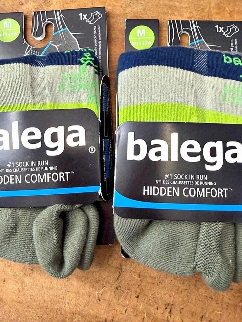 Balega Hidden Comfort Color Block Athletic Socks Men's M 7-9 NWT 2 pair